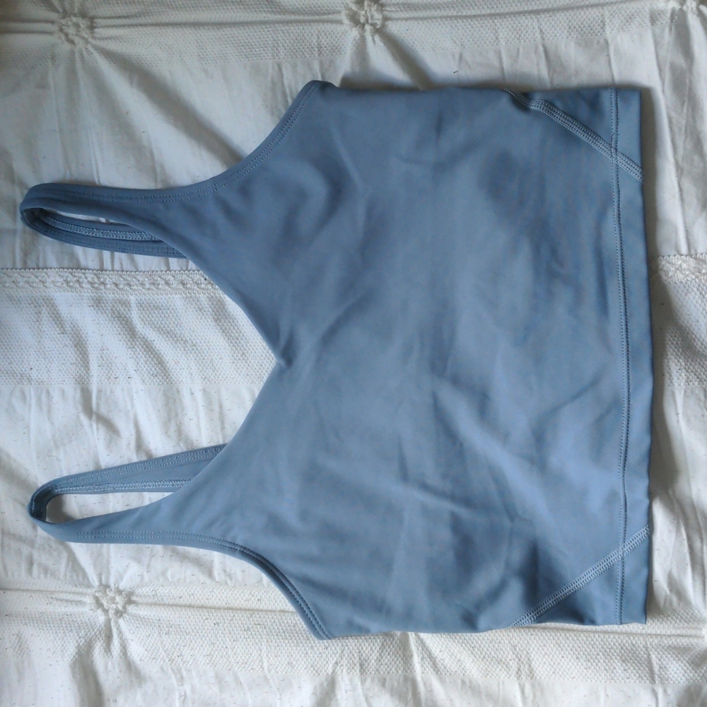 NWOT lululemon dupe baby blue fitted tank top